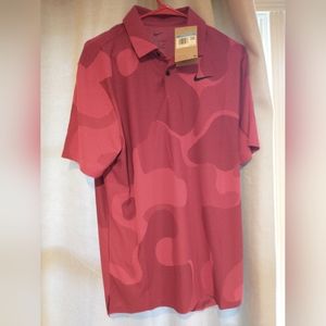 Nike Golf Dri-Fit ADV Polo Shirt Pink Camo DR5312-610 Men's Size Medium